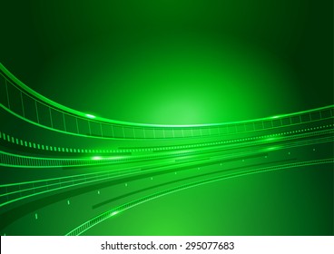 Abstract Technology Green Background