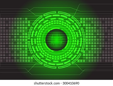 Abstract technology green background design vector