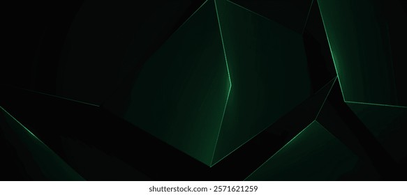 Abstract technology, Green polygon elegant background vector illustration for banner busines