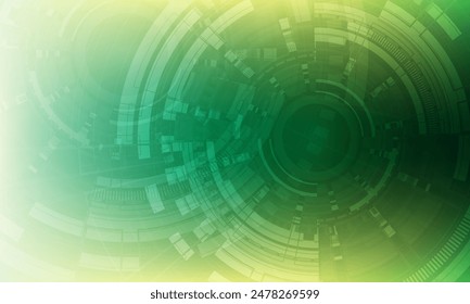 Abstract technology green yellow circular system cyber futuristi design modern creative background vector illustration.