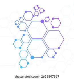 Abstract technology hexagon background. Molecule structure abstract tech. Digital technology concept - Powered by Shutterstock - Get 15% off with code: PIKWIZARD15