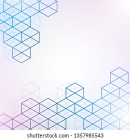 Abstract Technology hexagon background, Vector illustration futuristic shape line style