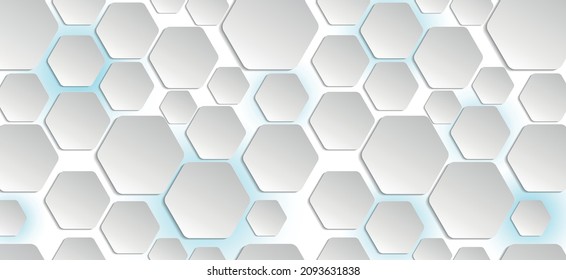 Abstract Technology hexagon background, Vector illustration futuristic shape science style