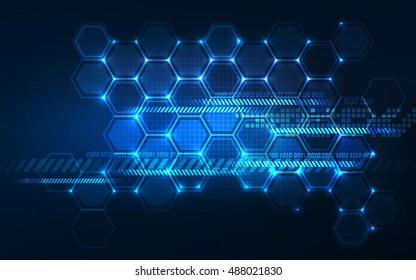 Abstract Technology hexagon background vector illustration