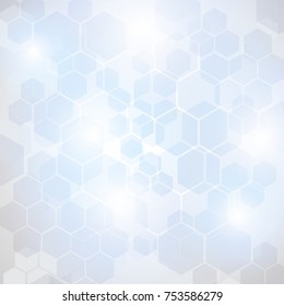 Abstract Technology hexagon background, Vector illustration futuristic shape science style