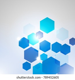 Abstract Technology hexagon background, Vector illustration futuristic shape science style