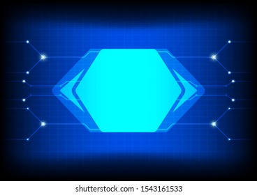 Abstract Technology Hexagon background.Polygonal Design. And Vector Illustration.