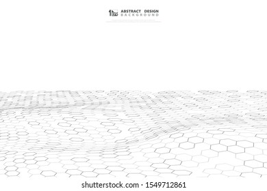 Abstract technology hexagon design background. Decorate for poster, headline, artwork, template design. illustration vector eps10