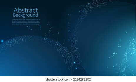 Abstract technology hexagonal elements background.  Big data visualization and Business .Vector illustration. 
