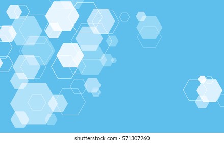 abstract technology hexagons connecting network background