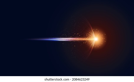 Abstract technology hi tech background concept speed movement motion blur moving fast in the light for template design dark blue .Vector illustration