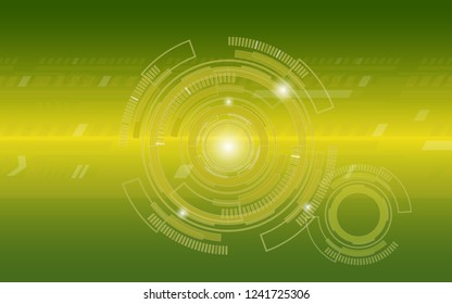 Abstract technology high-tech wallpaper in circle space technology style