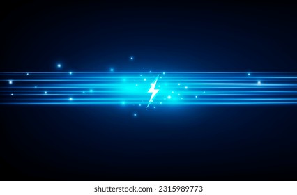 Abstract technology Hitech communication concept of electronic in digital, polygon charged batteries, bolt lighting, power protection, vector design. 