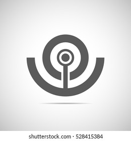 Abstract technology icon. Communication logo. Technology futuristic element.