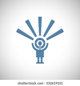 Abstract technology icon. Technology futuristic element. Signal icon.