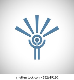 Abstract technology icon. Technology futuristic element. Signal icon.