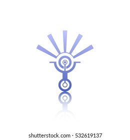 Abstract technology icon. Technology futuristic element. Signal icon.
