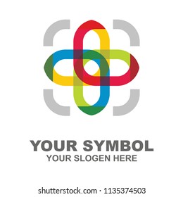 Abstract technology icon template for your company logo concept