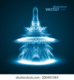 Abstract technology illustration, stylish concept, futuristic vector eps10
