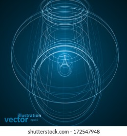Abstract technology illustration, vector stylish concept eps10