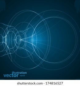 Abstract technology illustration, vector stylish concept eps10