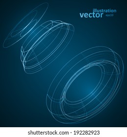 Abstract technology illustration, vector stylish concept eps10