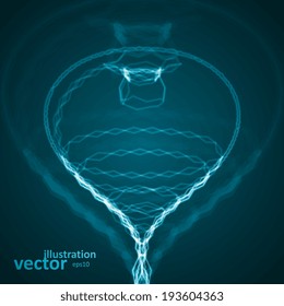Abstract technology illustration, vector stylish concept eps10