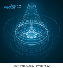 Abstract technology illustration, vector stylish concept eps10