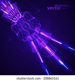 Abstract technology illustration, vector stylish concept eps10