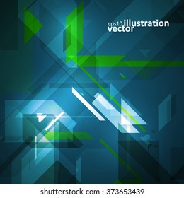 Abstract technology illustration, vector stylish concept eps10