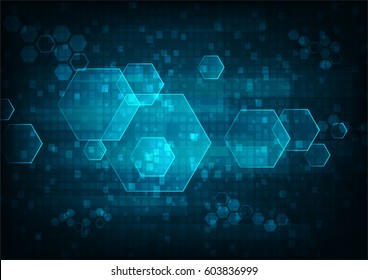 Ilustración de la tecnología abstracta con hexágonos