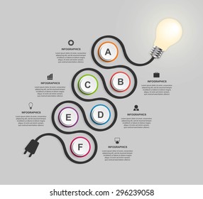 Abstract technology infographics design template. 