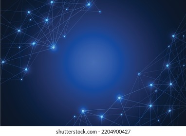 Abstract technology innovation communication concept digital blue design background. Vector illustration