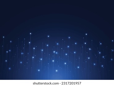 Resumen del concepto de comunicación de la innovación tecnológica de fondo de diseño azul digital. Ilustración del vector