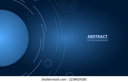 Abstract technology innovation hi-tech blue background. Geometric gradient shape navy blue tech memphis backdrop. Vector illustration eps10.