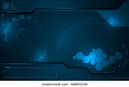 abstract technology interactive icon on digital pattern innovation concept background