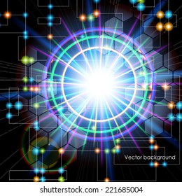 Abstract technology  internet high computer technology  background. Vector illustration.