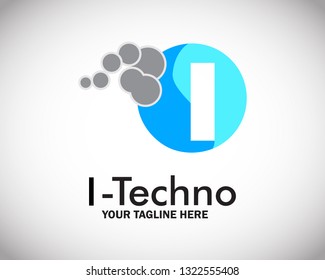 Abstract Technology Letter Logo for Electronic and technology Company - Vector
