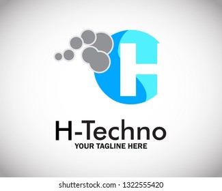 Abstract Technology Letter Logo for Electronic and technology Company - Vector