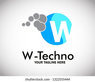 Abstract Technology Letter Logo for Electronic and technology Company - Vector