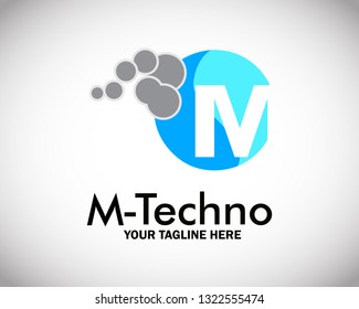 Abstract Technology Letter Logo for Electronic and technology Company - Vector