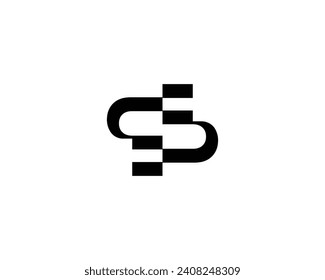 Abstract and technology letter S monogram logo template