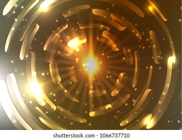 Abstract technology light circle
