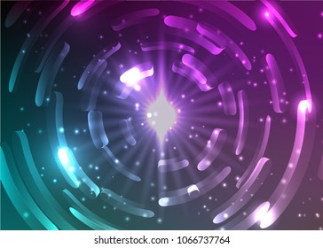 Abstract technology light circle
