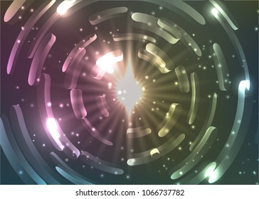 Abstract technology light circle