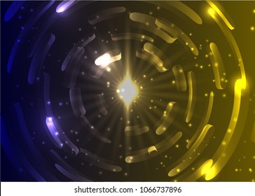 Abstract technology light circle