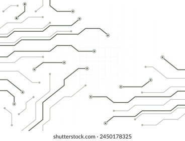 abstract technology line and dot connection geometric circuit broad background vector illustration.
