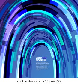 Abstract technology line motion blend color background with light . Vector 