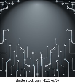 Abstract technology lines art and space background 