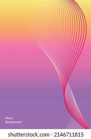 Abstract technology lines backgrounds by wave lines background. Curve modern pattern. colorful gradient vector.